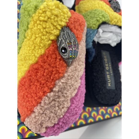 Kurt Geiger Platform Rainbow House Slipper Women’s 8.5 With Box - Picture 3 of 10